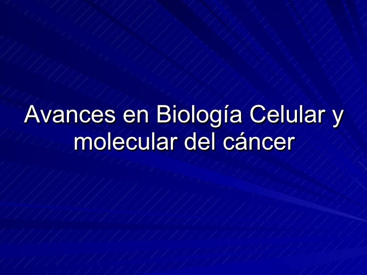 biologia molecular y genomica del cancer pdf