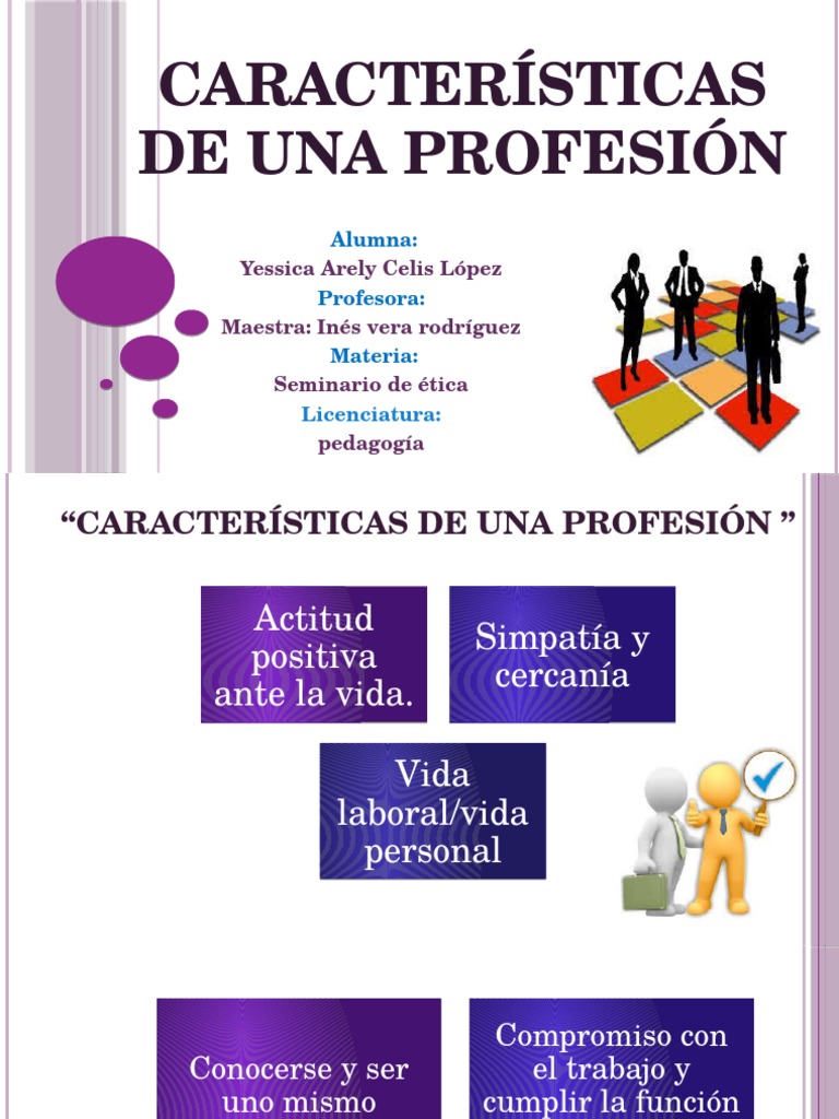 caracteristicas de una profesion pdf