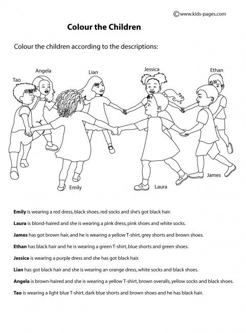 colours in english exercises pdf