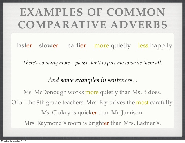adverb comparative and superlative exercises pdf