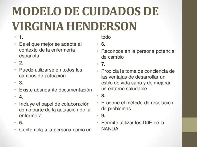 definicion de las 14 necesidades de virginia henderson pdf