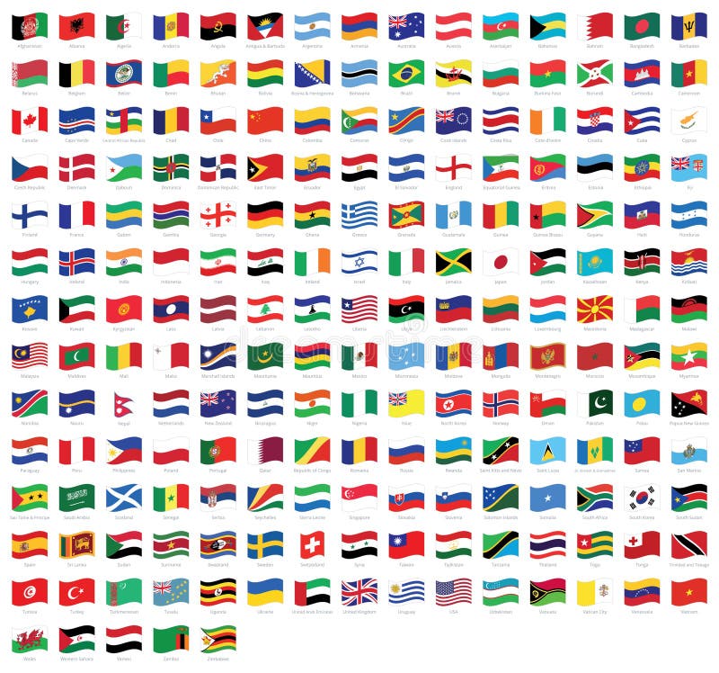 banderas del mundo con nombres en pdf