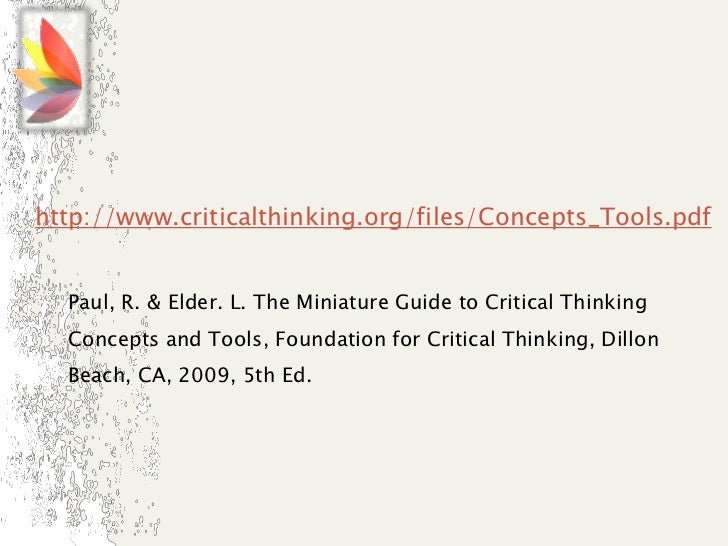 critical thinking for students pdf