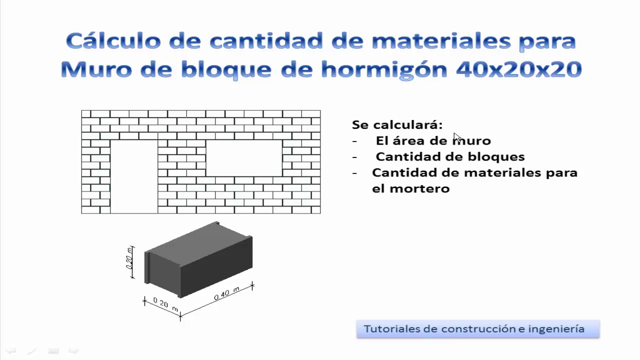 calculo de materiales de construccion pdf