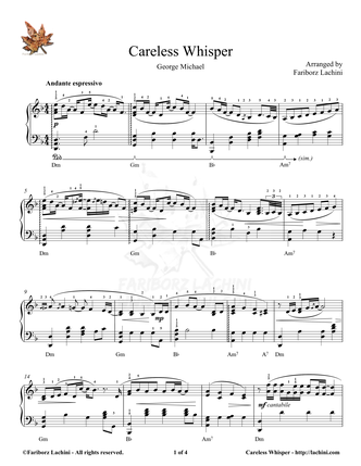 careless whisper sheet music pdf